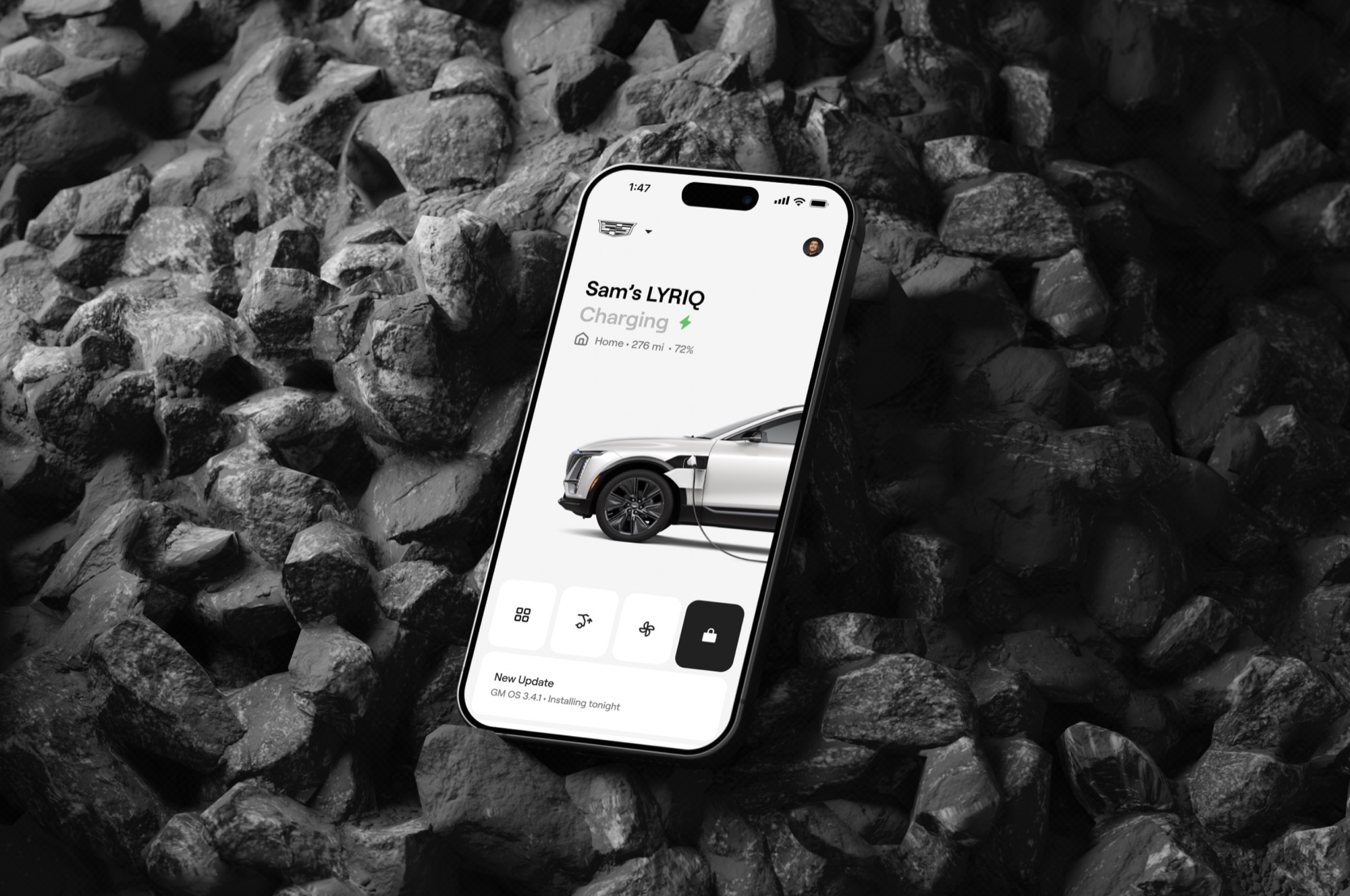 Next-gen GM app — vehicle home screen